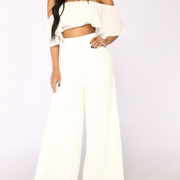 Low Rider Pant Set Ivory - Picture 2 of 5